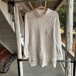 Vintage White Knit Sweater